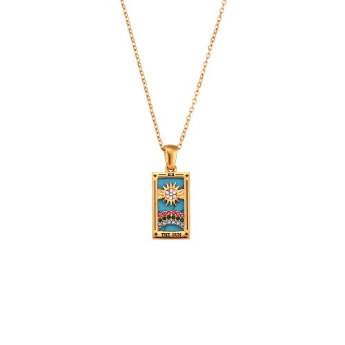 MamacitaSlay Zircon Moon Pendant Necklace - Trendy Fashion Accessory - Sun
