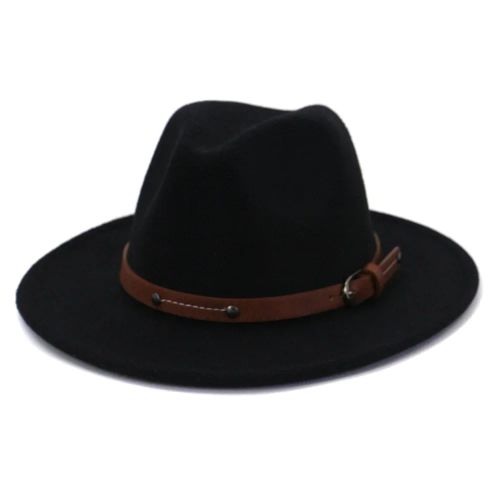 IF IFOND Warm Winter Fedora Hat for Outdoor Comfort - black / L (59-61CM)