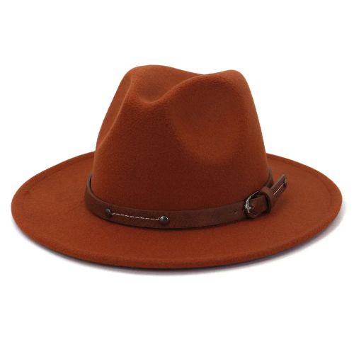 IF IFOND Warm Winter Fedora Hat for Outdoor Comfort - caramel colour / L (59-61CM)