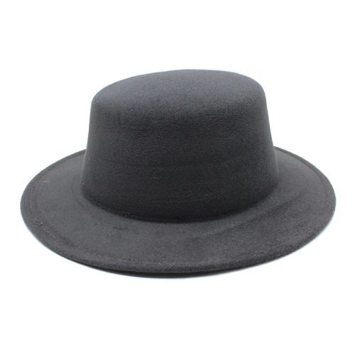 IF IFOND Kids Felted Fedora Hat - Warm & Stylish Winter Accessory - Dark Grey