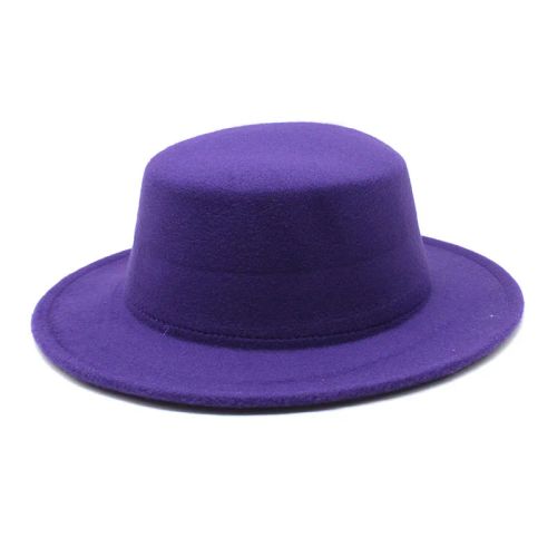 IF IFOND Kids Felted Fedora Hat - Warm & Stylish Winter Accessory - PURPLE