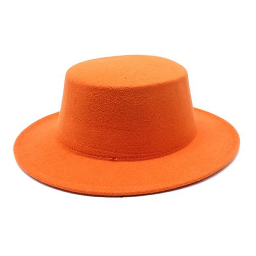 IF IFOND Kids Felted Fedora Hat - Warm & Stylish Winter Accessory - orange