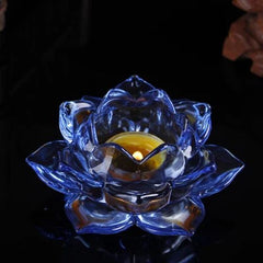 Crystal Lotus Candle Holders - Elegant Centrepiece for Home Decor