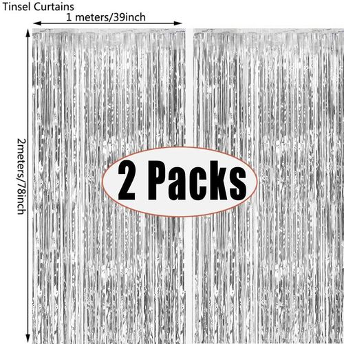 TingBabyer PVC Decorative Banners - 2m for Parties & Celebrations - As Picture / silver