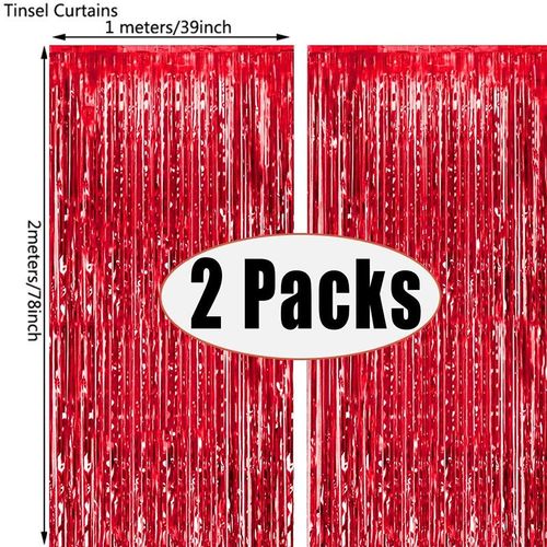 TingBabyer PVC Decorative Banners - 2m for Parties & Celebrations - As Picture / red