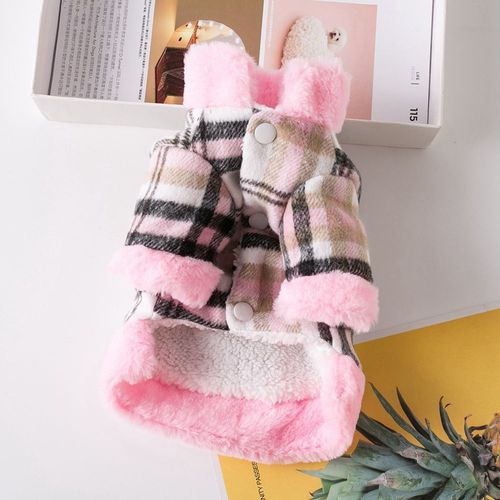 Warm Winter Pet Clothes - Comfortable Coat for Small Dogs - Pink / XL