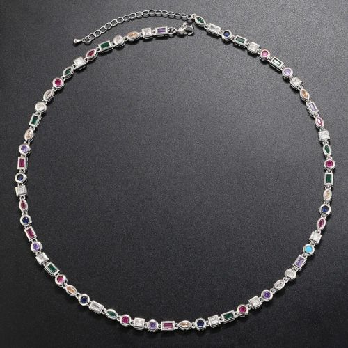 ZHUKOU candy necklace for women Cubic Zirconia Man necklace originality Couples Necklace Fashion jewelry wholesale