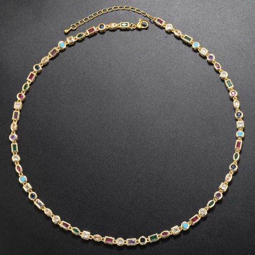 ZHUKOU candy necklace for women Cubic Zirconia Man necklace originality Couples Necklace Fashion jewelry wholesale