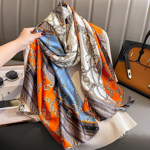 Luxurious Striped Chiffon Shawl - Versatile Beach Wrap & Scarf