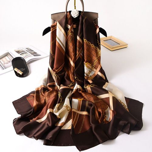 Luxurious Striped Chiffon Shawl - Versatile Beach Wrap & Scarf