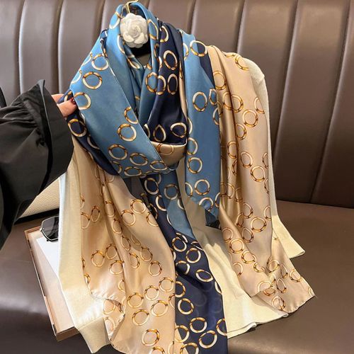 Luxurious Striped Chiffon Shawl - Versatile Beach Wrap & Scarf - 76 / 180cmX90cm