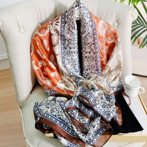 Luxurious Striped Chiffon Shawl - Versatile Beach Wrap & Scarf