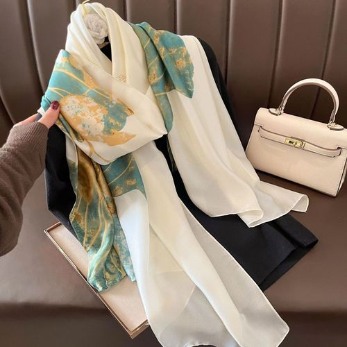 Luxurious Striped Chiffon Shawl - Versatile Beach Wrap & Scarf - 73 / 180cmX90cm