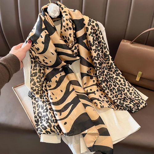Luxurious Striped Chiffon Shawl - Versatile Beach Wrap & Scarf