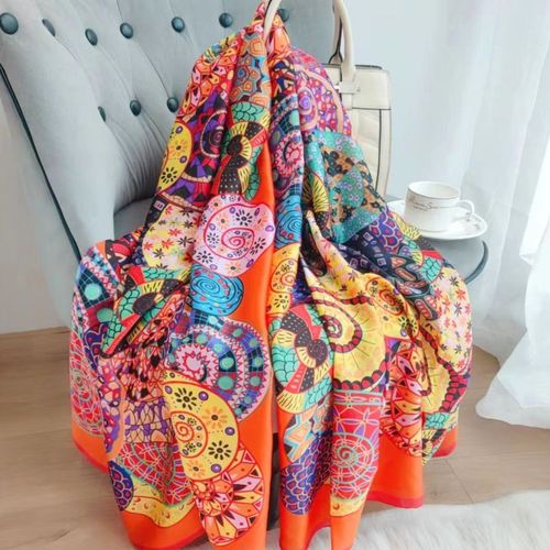 Luxurious Striped Chiffon Shawl - Versatile Beach Wrap & Scarf