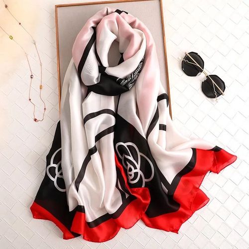 Luxurious Striped Chiffon Shawl - Versatile Beach Wrap & Scarf - 22 / 180cmX90cm