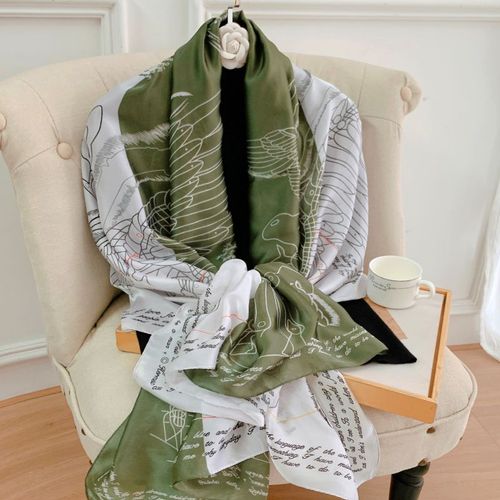 Luxurious Striped Chiffon Shawl - Versatile Beach Wrap & Scarf - 10 / 180cmX90cm
