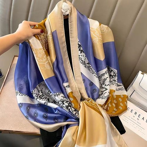 Luxurious Striped Chiffon Shawl - Versatile Beach Wrap & Scarf