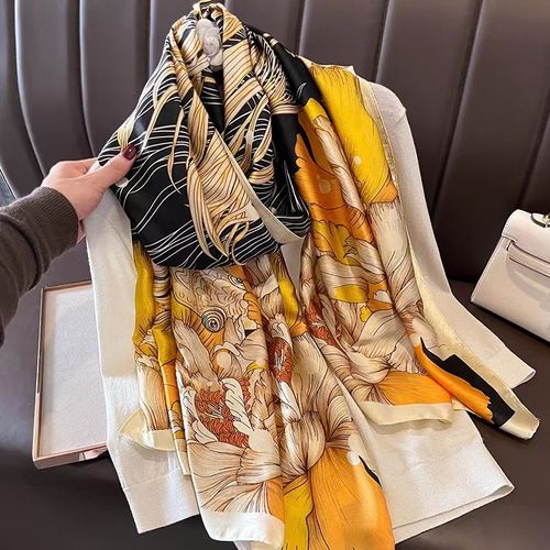 Luxurious Striped Chiffon Shawl - Versatile Beach Wrap & Scarf