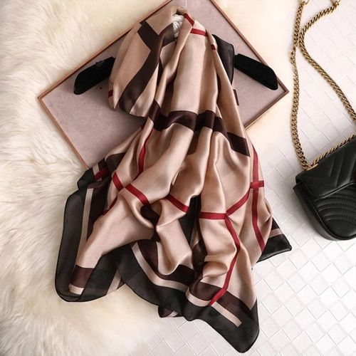Luxurious Striped Chiffon Shawl - Versatile Beach Wrap & Scarf