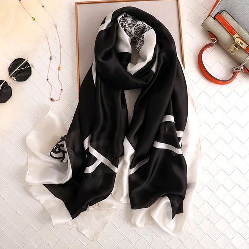 Luxurious Striped Chiffon Shawl - Versatile Beach Wrap & Scarf