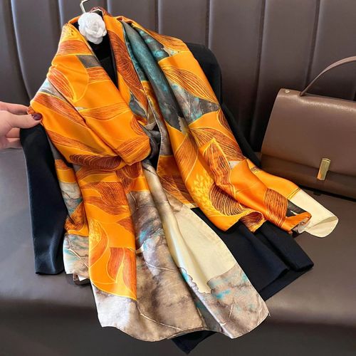 Luxurious Striped Chiffon Shawl - Versatile Beach Wrap & Scarf
