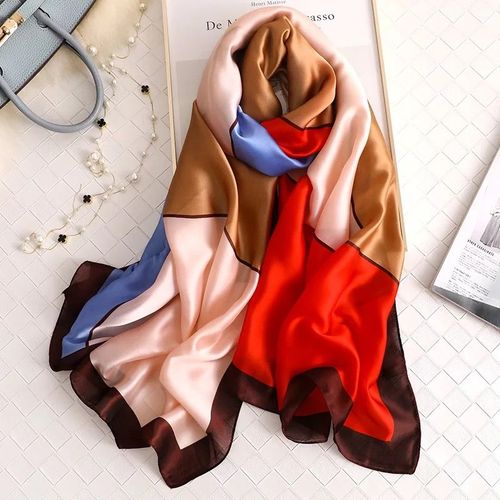 Luxurious Striped Chiffon Shawl - Versatile Beach Wrap & Scarf