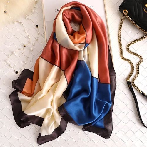 Luxurious Striped Chiffon Shawl - Versatile Beach Wrap & Scarf