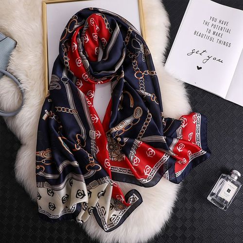 Luxurious Striped Chiffon Shawl - Versatile Beach Wrap & Scarf - 96 / 180cmX90cm
