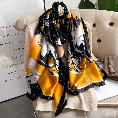 Luxurious Striped Chiffon Shawl - Versatile Beach Wrap & Scarf - 66 / 180cmX90cm