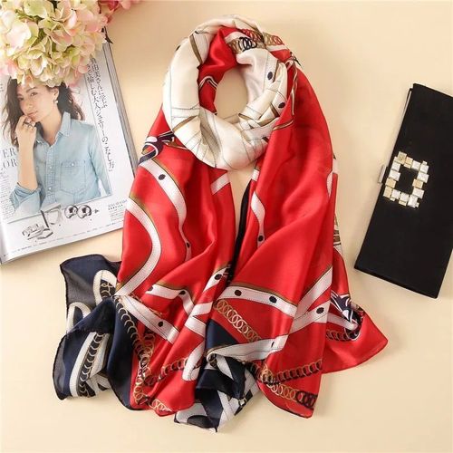Luxurious Striped Chiffon Shawl - Versatile Beach Wrap & Scarf - 68 / 180cmX90cm