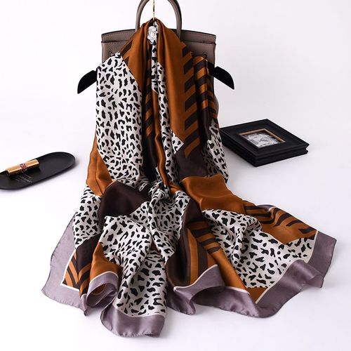 Luxurious Striped Chiffon Shawl - Versatile Beach Wrap & Scarf - 85 / 180cmX90cm
