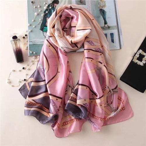 Luxurious Striped Chiffon Shawl - Versatile Beach Wrap & Scarf - 70 / 180cmX90cm