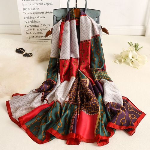 Luxurious Striped Chiffon Shawl - Versatile Beach Wrap & Scarf - 71 / 180cmX90cm