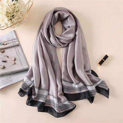 Luxurious Striped Chiffon Shawl - Versatile Beach Wrap & Scarf