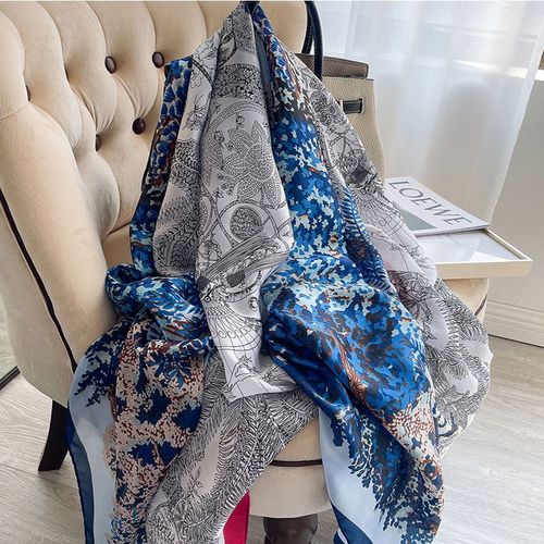 Luxurious Striped Chiffon Shawl - Versatile Beach Wrap & Scarf
