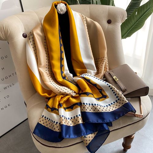 Luxurious Striped Chiffon Shawl - Versatile Beach Wrap & Scarf