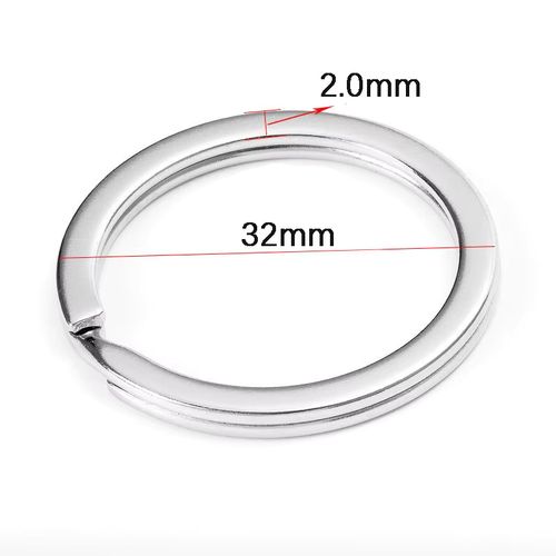 MOONMADE Stainless Steel Key Rings Set - Durable Round Split Rings for DIY