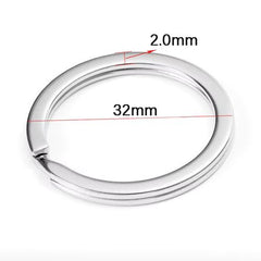 MOONMADE Stainless Steel Key Rings Set - Durable Round Split Rings for DIY