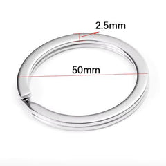 MOONMADE Stainless Steel Key Rings Set - Durable Round Split Rings for DIY