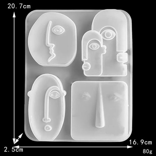 UDOCOOL Abstract Human Face Silicone Candle Mold for Home Décor & Gifts