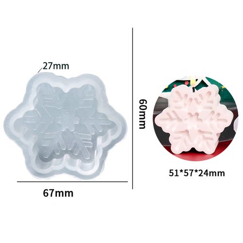 ZINBOOM Snowflake Silicone Mould for Versatile Holiday Home Decor - C