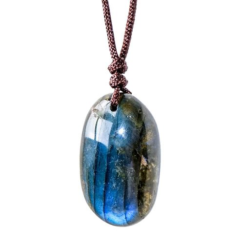 Natural Labradorite Pendant - Healing Energy - Unisex Necklace