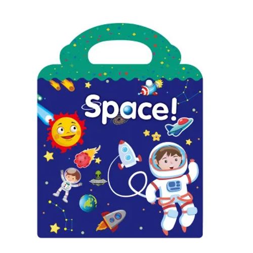 skxnier DIY Scene Sticker Book - Cognitive Development & Fun Games - Space