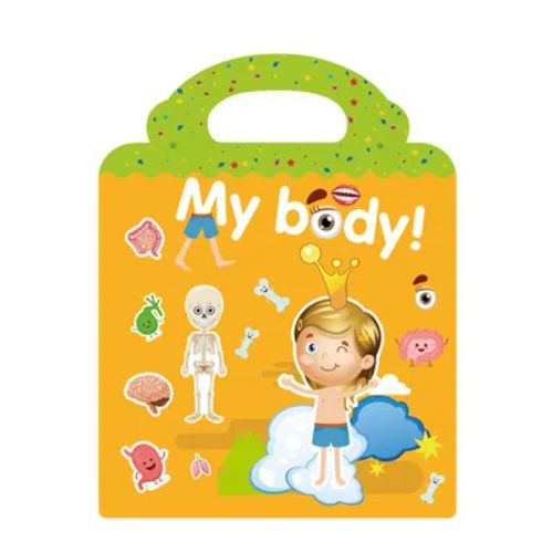 skxnier DIY Scene Sticker Book - Cognitive Development & Fun Games - My Body