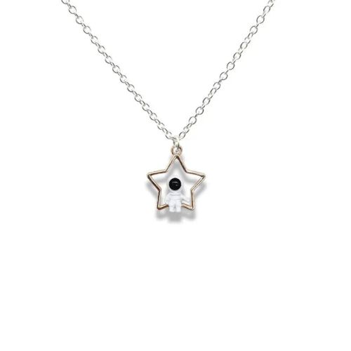 Cute Cartoon Astronaut Necklace - Fashionable Couples Pendant - star