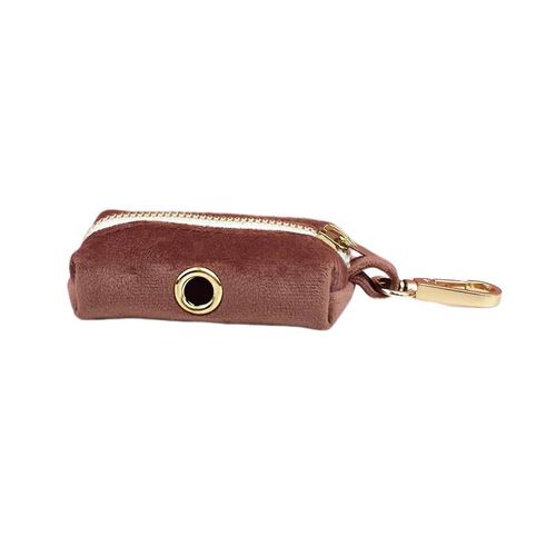 Personalised Velvet Dog Collar & Leash Set | Custom Engraved Pet Supplies - Poop Bag / XS