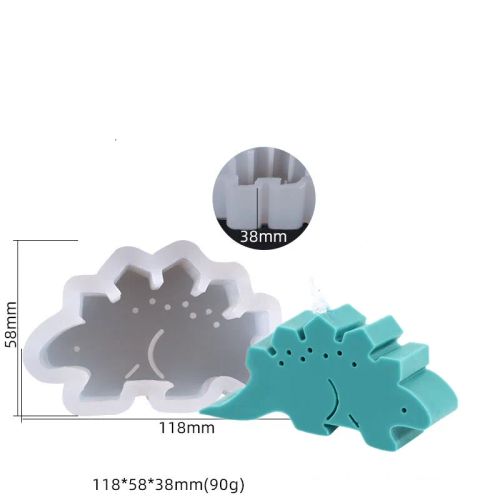 Animal Shaped Candle Mold - Creative Silicone for Handmade Decoration - Stegosaurus