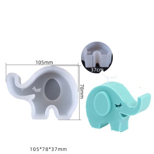 Animal Shaped Candle Mold - Creative Silicone for Handmade Decoration - Elephant