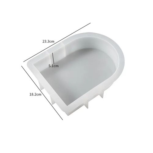 Large 3D Crystal Arch Mirror Silicone Mold for DIY Candle Making & Home Decor